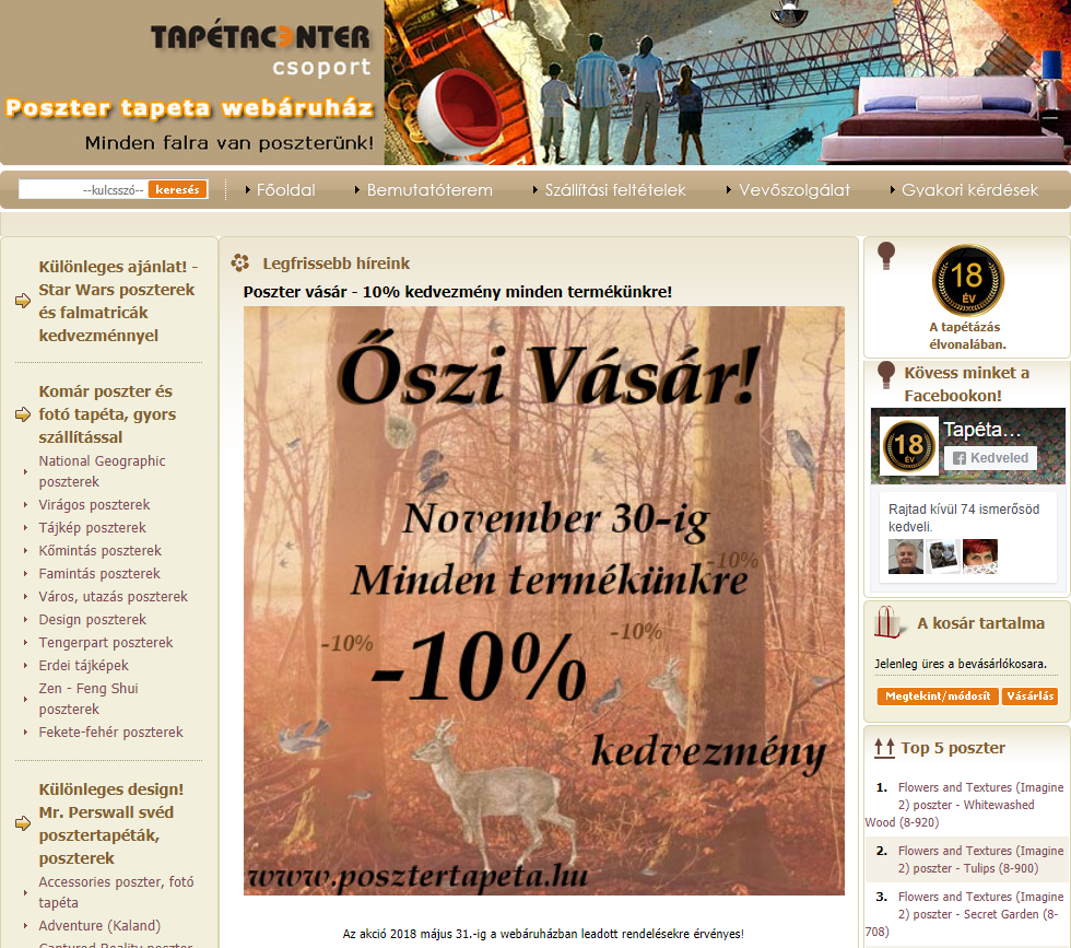 Poszterek, öntapadós fóliák