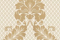 30544-2 cikkszámú tapéta, Architects Paper Luxury Wallpaper tapéta katalógusából Barokk-klasszikus,különleges felületű,metál-fényes,velúr felületű,arany,barna,fehér,gyöngyház,vlies tapéta