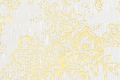 30657-1 cikkszámú tapéta, Architects Paper Metallic Silk tapéta katalógusából Barokk-klasszikus,csillámos,különleges felületű,különleges motívumos,valódi textil,virágmintás,arany,ezüst,szürke,vlies tapéta