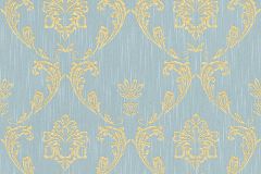 30658-6 cikkszámú tapéta, Architects Paper Metallic Silk tapéta katalógusából Barokk-klasszikus,csillámos,különleges felületű,különleges motívumos,valódi textil,arany,kék,vlies tapéta