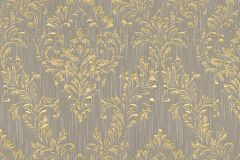 30659-3 cikkszámú tapéta, Architects Paper Metallic Silk tapéta katalógusából Barokk-klasszikus,csillámos,különleges felületű,különleges motívumos,valódi textil,arany,szürke,vlies tapéta