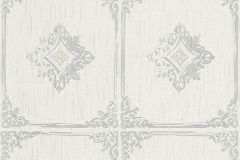96199-1 cikkszámú tapéta, Architects Paper Tessuto 2 tapéta katalógusából Barokk-klasszikus,valódi textil,fehér,szürke,gyengén mosható,vlies tapéta
