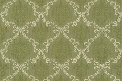 95629-4 cikkszámú tapéta, Architects Paper Tessuto tapéta katalógusából Barokk-klasszikus,különleges motívumos,természeti mintás,valódi textil,virágmintás,vajszín,zöld,gyengén mosható,vlies tapéta