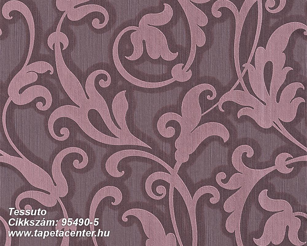 Különleges motívumos,természeti mintás,valódi textil,virágmintás,pink-rózsaszín,gyengén mosható,vlies tapéta 