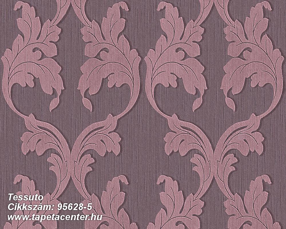 Barokk-klasszikus,különleges motívumos,természeti mintás,valódi textil,virágmintás,pink-rózsaszín,gyengén mosható,vlies tapéta 