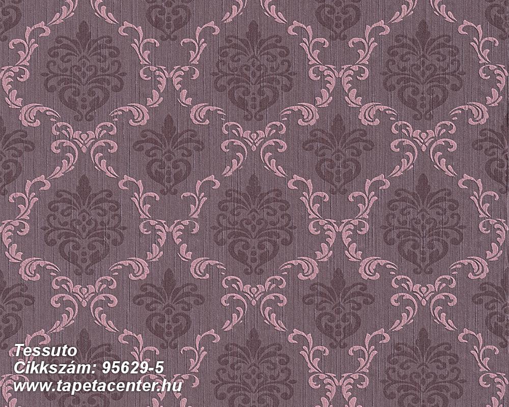 Barokk-klasszikus,különleges motívumos,természeti mintás,valódi textil,virágmintás,pink-rózsaszín,gyengén mosható,vlies tapéta 