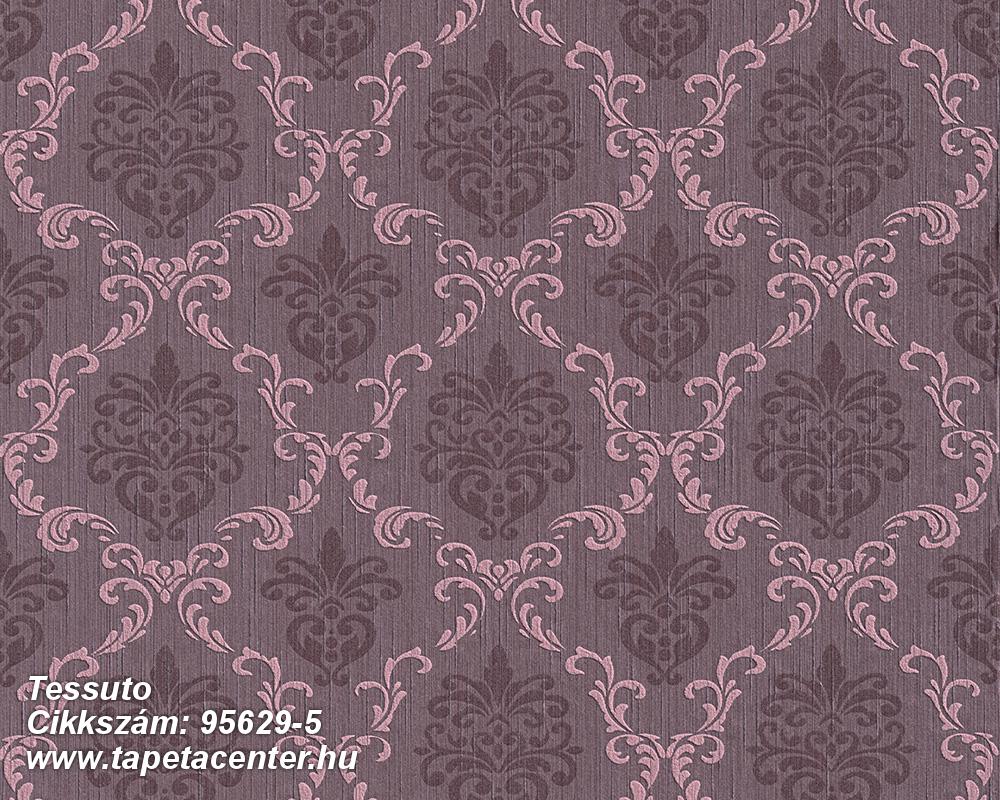 Barokk-klasszikus,különleges motívumos,természeti mintás,valódi textil,virágmintás,pink-rózsaszín,gyengén mosható,vlies tapéta 
