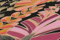 39095-3 cikkszámú tapéta, As Creation Antigua tapéta katalógusából Természeti mintás,fekete,lila,narancs-terrakotta,pink-rózsaszín,súrolható,vlies tapéta
