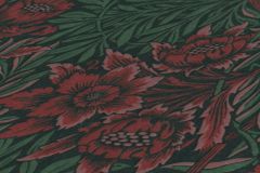 39058-1 cikkszámú tapéta, As Creation Art of Eden tapéta katalógusából Rajzolt,természeti mintás,virágmintás,fekete,piros-bordó,zöld,gyengén mosható,vlies tapéta