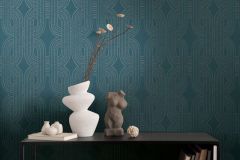 39937-3 cikkszámú tapéta, As Creation French Affair tapéta katalógusából Dekor,geometriai mintás,arany,zöld,lemosható,vlies tapéta