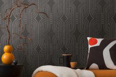 39937-4 cikkszámú tapéta, As Creation French Affair tapéta katalógusából Dekor,geometriai mintás,arany,ezüst,fekete,lemosható,vlies tapéta