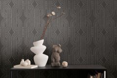 39937-4 cikkszámú tapéta, As Creation French Affair tapéta katalógusából Dekor,geometriai mintás,arany,ezüst,fekete,lemosható,vlies tapéta