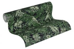 37210-1 cikkszámú tapéta, As Creation Greenery tapéta katalógusából állatok,természeti mintás,fekete,zöld,lemosható,vlies tapéta