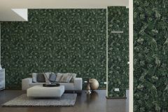 37210-1 cikkszámú tapéta, As Creation Greenery tapéta katalógusából állatok,természeti mintás,fekete,zöld,lemosható,vlies tapéta