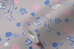38907-4 cikkszámú tapéta, As Creation House of Turnowsky tapéta katalógusából Virágmintás,fehér,kék,lila,pink-rózsaszín,lemosható,vlies tapéta