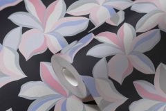 38908-1 cikkszámú tapéta, As Creation House of Turnowsky tapéta katalógusából Virágmintás,fekete,kék,pink-rózsaszín,szürke,lemosható,vlies tapéta
