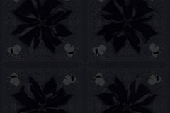 37845-3 cikkszámú tapéta, As Creation Karl Lagerfeld tapéta katalógusából Különleges motívumos,virágmintás,fekete,súrolható,vlies tapéta