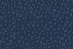 37856-6 cikkszámú tapéta, As Creation Karl Lagerfeld tapéta katalógusából Feliratos-számos,kék,súrolható,vlies tapéta