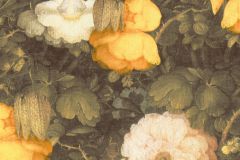 36921-1 cikkszámú tapéta, As Creation Metropolitan Stories tapéta katalógusából Barokk-klasszikus,különleges felületű,természeti mintás,virágmintás,narancs-terrakotta,sárga,vajszín,zöld,súrolható,vlies tapéta