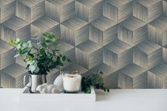 38506-3 cikkszámú tapéta, As Creation Natural Living tapéta katalógusából Geometriai mintás,textil hatású,bézs-drapp,szürke,lemosható,vlies tapéta