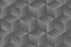 38506-4 cikkszámú tapéta, As Creation Natural Living tapéta katalógusából Textil hatású,geometriai mintás,fekete,szürke,lemosható,vlies tapéta