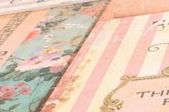 38727-1 cikkszámú tapéta, As Creation Pint Walls tapéta katalógusából Feliratos-számos,konyha-fürdőszobai,fehér,pink-rózsaszín,súrolható,vlies tapéta