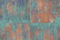 38037-1 cikkszámú tapéta, As Creation The Wall Cover tapéta katalógusából Fémhatású - indusztriális,narancs-terrakotta,türkiz,lemosható,anyagában öntapadós tapéta