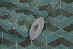 38202-3 cikkszámú tapéta, As Creation Titanium 3 tapéta katalógusából 3d hatású,ezüst,fekete,türkiz,súrolható,vlies tapéta