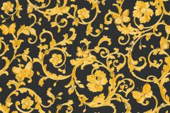 34325-2 cikkszámú tapéta, As Creation Versace 3 tapéta katalógusából állatok,barokk-klasszikus,különleges felületű,virágmintás,arany,fekete,súrolható,vlies tapéta