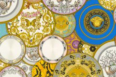 34901-1 cikkszámú tapéta, As Creation Versace 3 tapéta katalógusából Különleges motívumos,rajzolt,barokk-klasszikus,geometriai mintás,konyha-fürdőszobai,különleges felületű,arany,ezüst,fehér,kék,lila,narancs-terrakotta,pink-rózsaszín,szürke,súrolható,vlies tapéta