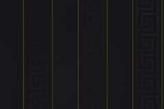 93524-4 cikkszámú tapéta, As Creation Versace 3 tapéta katalógusából Csíkos,geometriai mintás,különleges felületű,metál-fényes,arany,fekete,súrolható,illesztés mentes,vlies tapéta