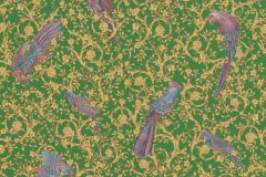 37053-3 cikkszámú tapéta, As Creation Versace 4 tapéta katalógusából állatok,barokk-klasszikus,különleges felületű,arany,kék,lila,zöld,súrolható,vlies tapéta