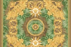 38703-3 cikkszámú tapéta, As Creation Versace 5 tapéta katalógusából Barokk-klasszikus,természeti mintás,arany,barna,zöld,súrolható,vlies tapéta
