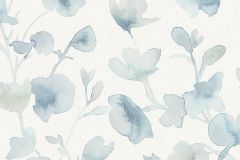7280 cikkszámú tapéta, Boras Graceful Stories tapéta katalógusából Különleges felületű,virágmintás,fehér,kék,lemosható,vlies tapéta