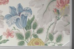 7236 cikkszámú tapéta, Boras In Bloom tapéta katalógusából Különleges felületű,rajzolt,természeti mintás,virágmintás,kék,narancs-terrakotta,sárga,szürke,vajszín,zöld,vlies panel, fotótapéta