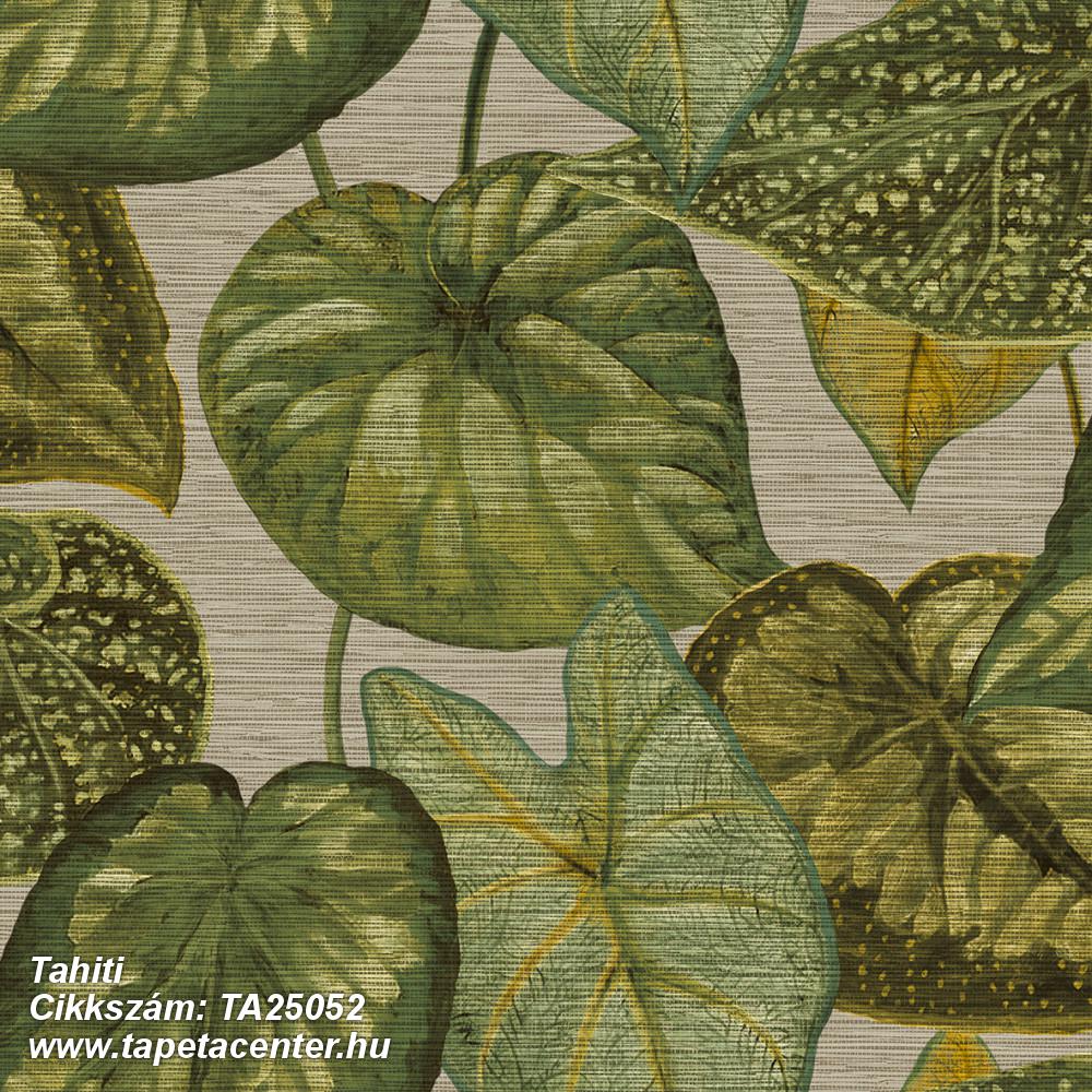 Természeti mintás,textil hatású,barna,zöld,lemosható,vlies tapéta 