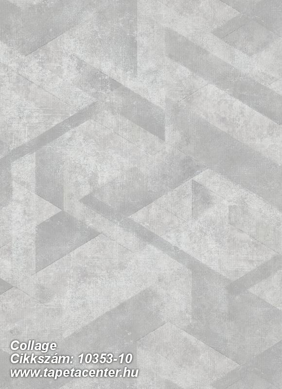 Geometriai mintás,kőhatású-kőmintás,ezüst,gyöngyház,szürke,lemosható,vlies tapéta 