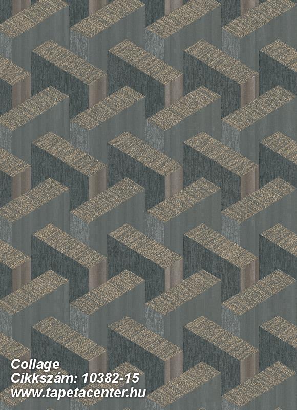 Geometriai mintás,3d hatású,barna,fekete,szürke,lemosható,vlies tapéta 