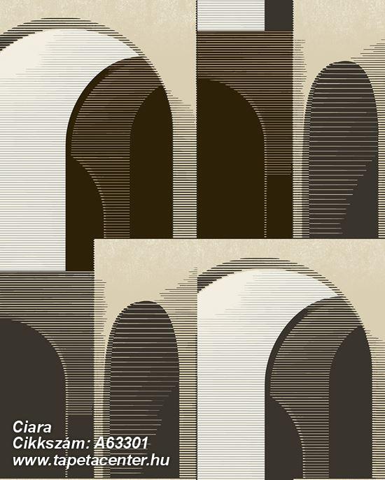 3d hatású,dekor,geometriai mintás,barna,bézs-drapp,szürke,lemosható,vlies tapéta 