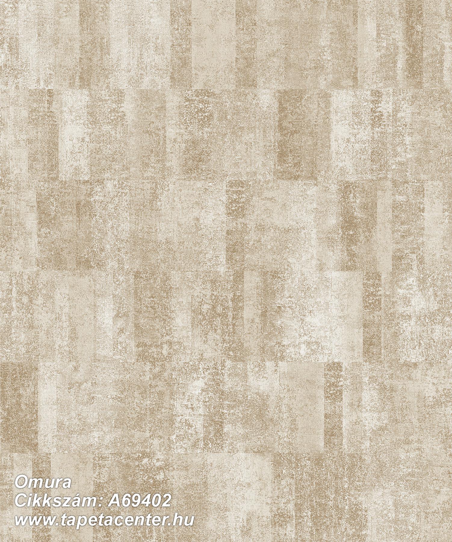 Beton,geometriai mintás,bézs-drapp,lemosható,vlies tapéta 