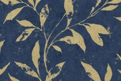 A48302 cikkszámú tapéta, Grandeco Phoenix tapéta katalógusából Természeti mintás,arany,kék,súrolható,vlies tapéta