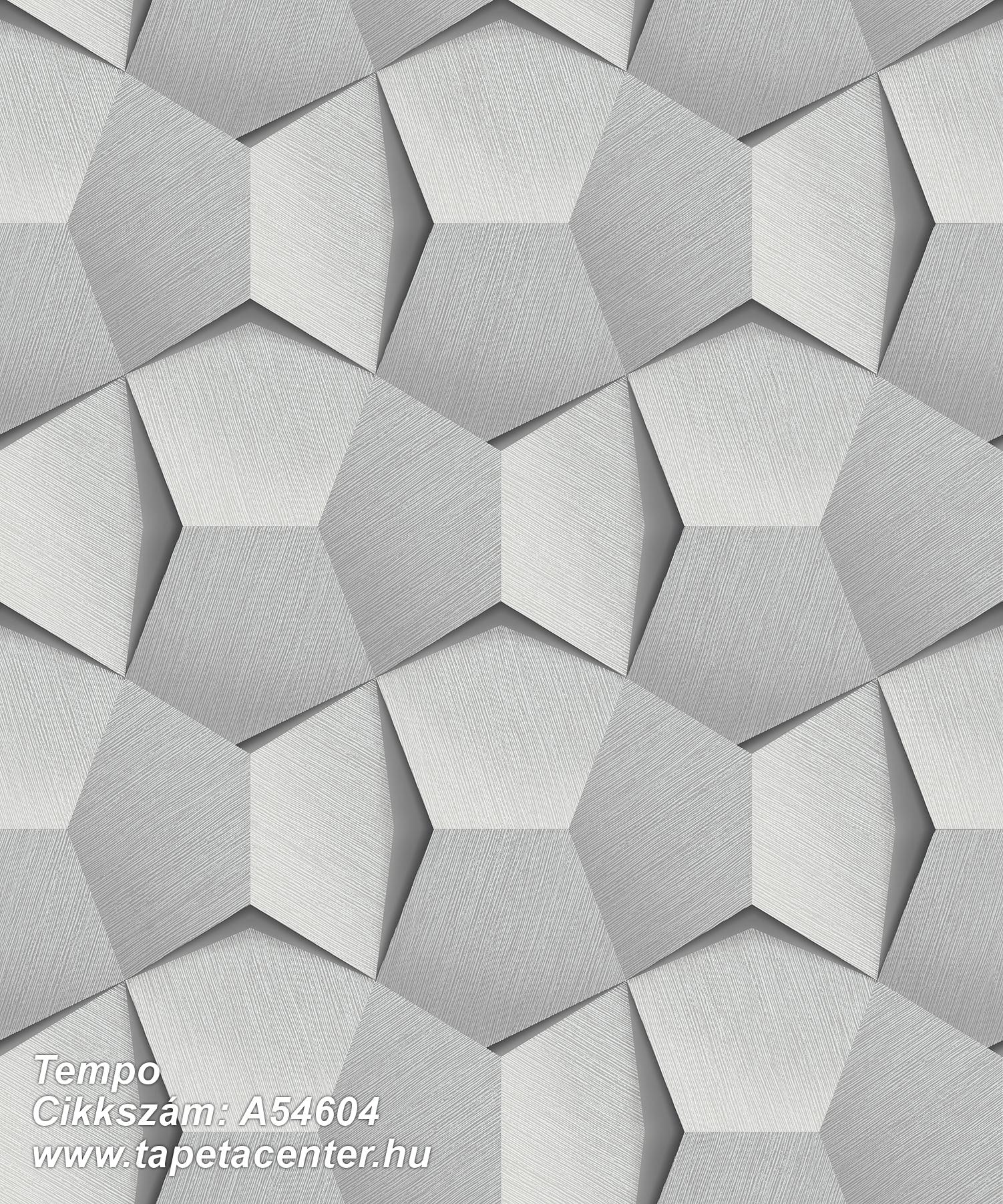 3d hatású,geometriai mintás,szürke,illesztés mentes,lemosható,vlies tapéta 