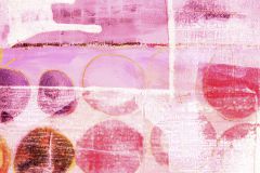 PRH-0158 cikkszámú tapéta, Komar Komar Pure tapéta katalógusából Absztrakt,geometriai mintás,fehér,narancs-terrakotta,pink-rózsaszín,vlies poszter, fotótapéta