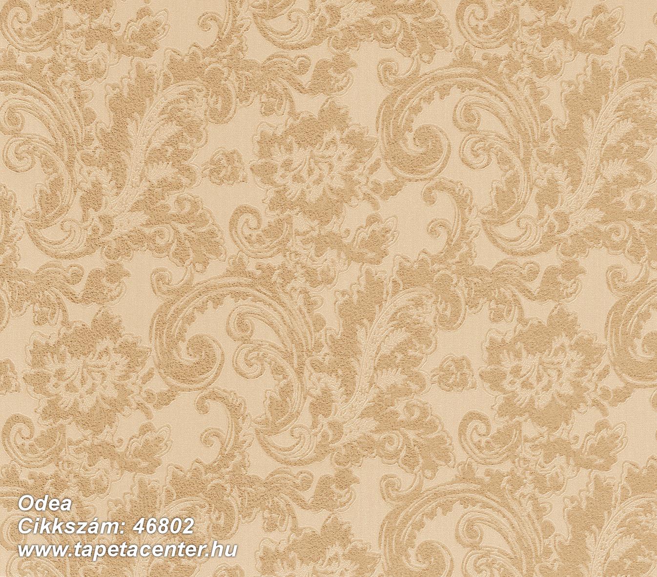 Barokk-klasszikus,különleges felületű,textil hatású,arany,bézs-drapp,súrolható,vlies tapéta 