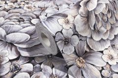 33955 cikkszámú tapéta, Marburg Botanica tapéta katalógusából Természeti mintás,virágmintás,bézs-drapp,kék,lila,lemosható,vlies tapéta