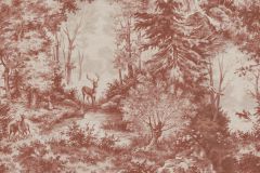 302737 cikkszámú tapéta, Rasch Textil Linen House tapéta katalógusából állatok,tájkép,természeti mintás,piros-bordó,vlies panel, fotótapéta