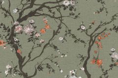 291253 cikkszámú tapéta, Rasch Textil Sakura tapéta katalógusából Virágmintás,zöld,gyengén mosható,vlies tapéta
