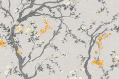 291260 cikkszámú tapéta, Rasch Textil Sakura tapéta katalógusából Virágmintás,sárga,szürke,gyengén mosható,vlies tapéta