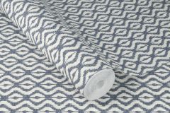 410648 cikkszámú tapéta, Rasch Beachhouse tapéta katalógusából Geometriai mintás,textil hatású,textilmintás,fehér,kék,lemosható,vlies tapéta