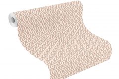 410662 cikkszámú tapéta, Rasch Beachhouse tapéta katalógusából Geometriai mintás,textil hatású,textilmintás,fehér,pink-rózsaszín,lemosható,vlies tapéta